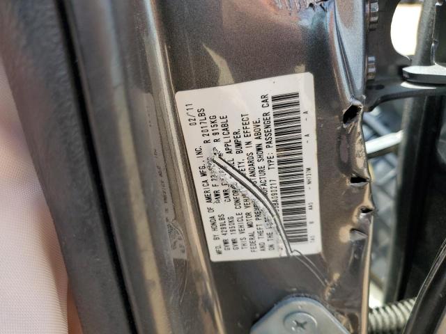 1HGCP2F35BA090217 - 2011 HONDA ACCORD LX GRAY photo 12