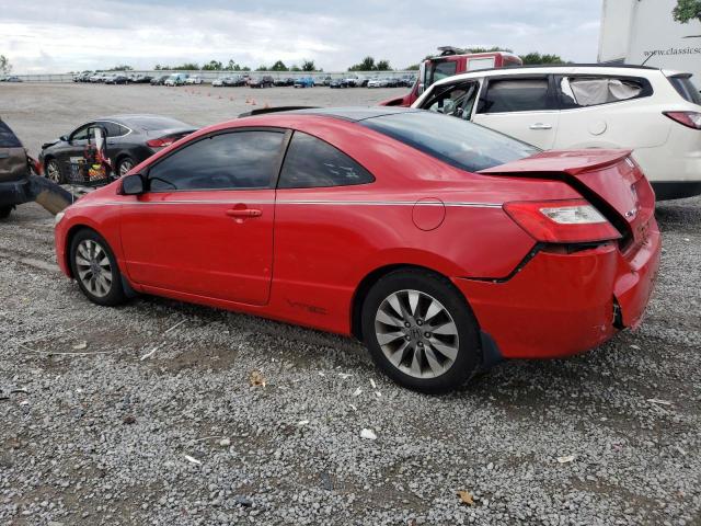 2HGFG12879H508040 - 2009 HONDA CIVIC EX RED photo 2