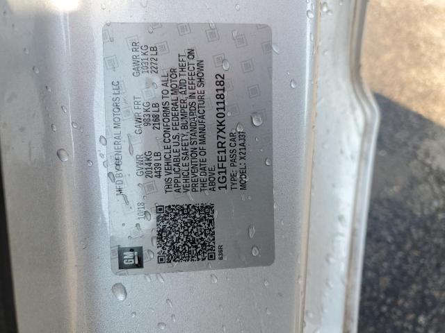 1G1FE1R7XK0118182 - 2019 CHEVROLET CAMARO SS ვერცხლისფერი ფოტო 24