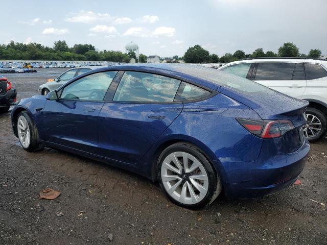 5YJ3E1EB0NF170690 - 2022 TESLA MODEL 3 BLUE photo 2