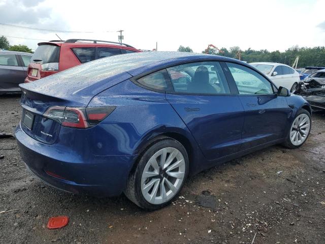 5YJ3E1EB0NF170690 - 2022 TESLA MODEL 3 BLUE photo 3