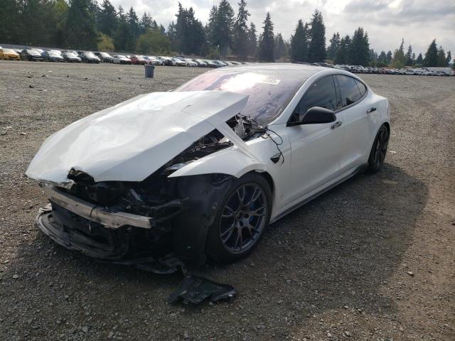 5YJSA1E6XMF456619 - 2021 TESLA MODEL S Սպիտակ լուսանկար 1