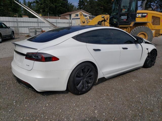 5YJSA1E6XMF456619 - 2021 TESLA MODEL S Սպիտակ լուսանկար 3