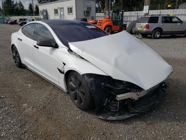 5YJSA1E6XMF456619 - 2021 TESLA MODEL S Սպիտակ լուսանկար 4
