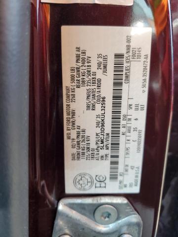 5LMCJ3D96KUL32596 - 2019 LINCOLN MKC RESERVE BURGUNDY photo 13