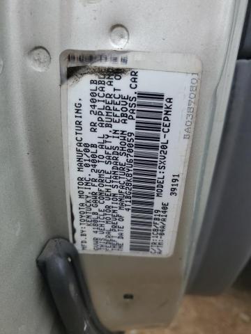 4T1BG28K8YU670059 - 2000 TOYOTA CAMRY CE SILVER photo 12