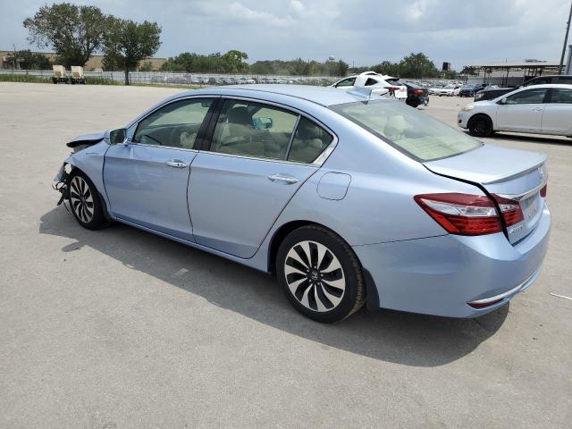 JHMCR6F35HC014668 - 2017 HONDA ACCORD HYBRID BLUE photo 2