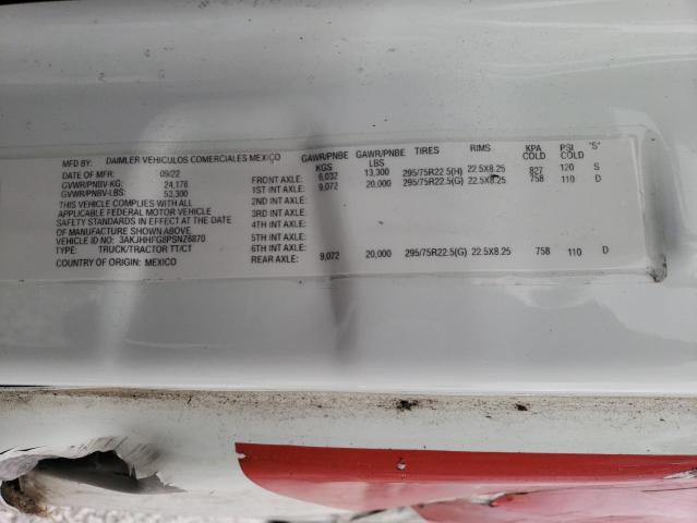 3AKJHHFG8PSNZ6870 - 2023 FREIGHTLINER CASCADIA 1 WHITE photo 10