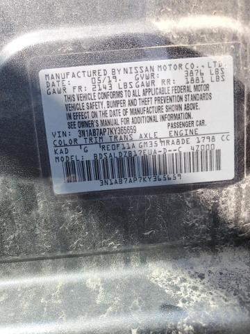 3N1AB7AP7KY365659 - 2019 NISSAN SENTRA S Grau Foto 13