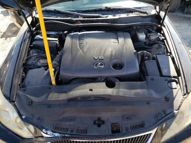 JTHBK262072029230 - 2007 LEXUS IS 250 BLACK photo 11