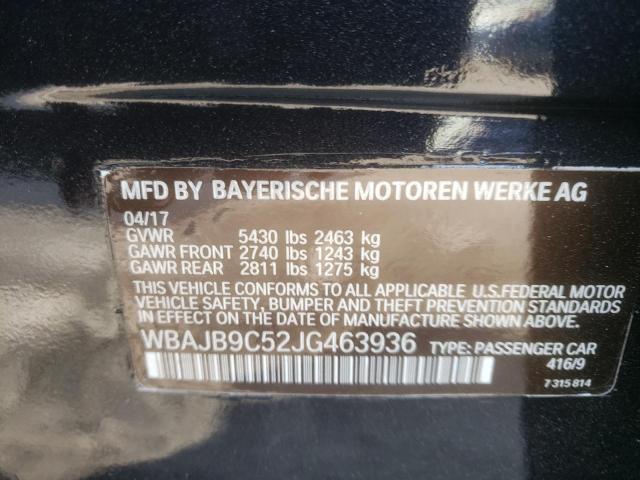 WBAJB9C52JG463936 - 2018 BMW M550XI BLACK photo 12