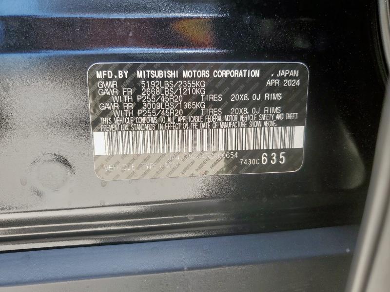 JA4J3VA84RZ060654 - 2024 MITSUBISHI OUTLANDER SE 黑色 照片 13