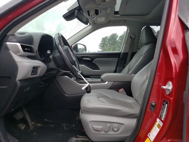 5TDGZRBH6MS057589 - 2021 TOYOTA HIGHLANDER XLE Qırmızı foto 7