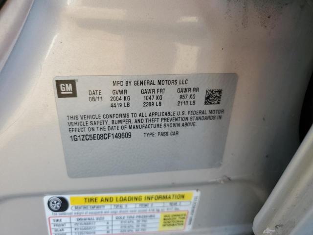 1G1ZC5E08CF149609 - 2012 CHEVROLET MALIBU 1LT TAN photo 10