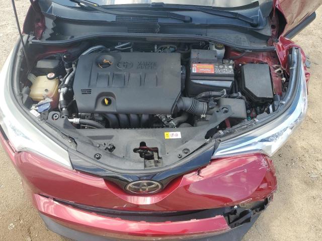 NMTKHMBX5JR028425 - 2018 TOYOTA C-HR XLE ბურგუნდია ფოტო 12