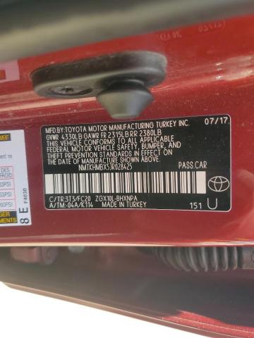 NMTKHMBX5JR028425 - 2018 TOYOTA C-HR XLE ბურგუნდია ფოტო 13