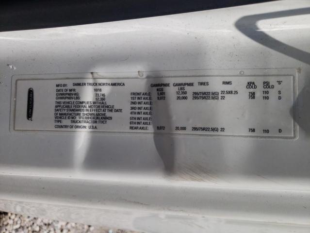 1FUJHHDR3KLKN8429 - 2019 FREIGHTLINER CASCADIA 126 Ağ foto 10