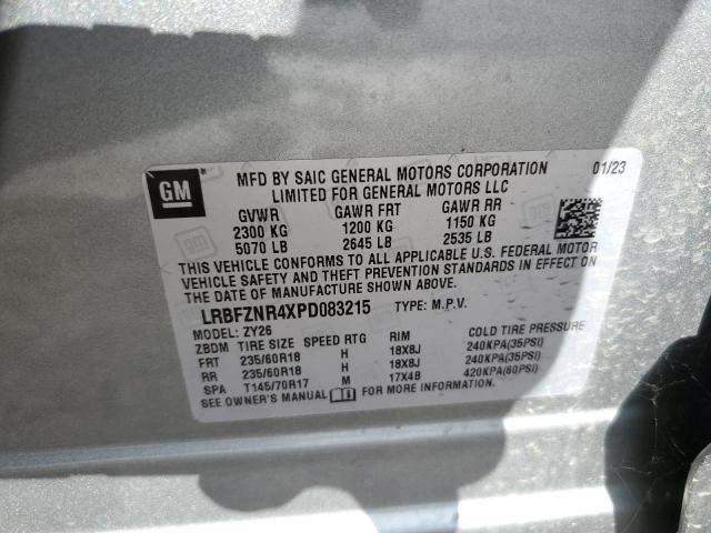 LRBFZNR4XPD083215 - 2023 BUICK ENVISION ESSENCE Մոխրագույն լուսանկար 12
