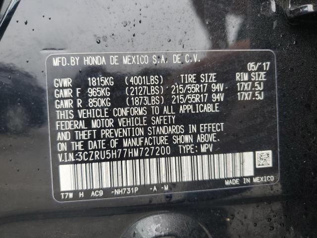 3CZRU5H77HM727200 - 2017 HONDA HR-V EXL CHARCOAL photo 13