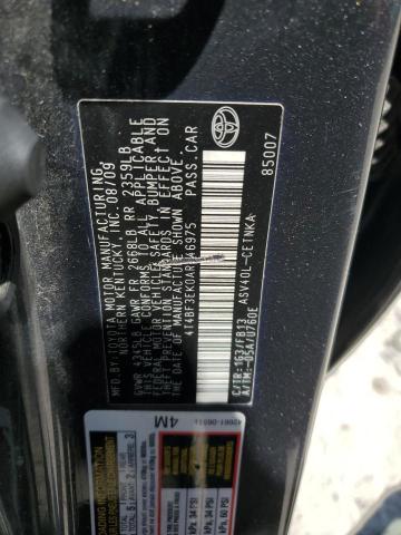 4T4BF3EK0AR046975 - 2010 TOYOTA CAMRY BASE Մոխրագույն լուսանկար 13