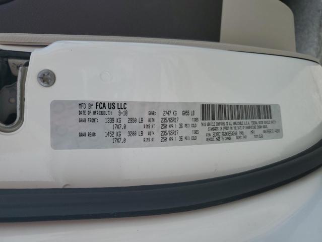 2C4RC1BG9KR554340 - 2019 CHRYSLER PACIFICA TOURING L თეთრი ფოტო 13