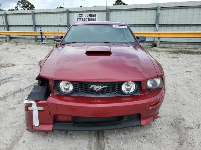 1ZVHT82H475224121 - 2007 FORD MUSTANG GT BURGUNDY photo 5