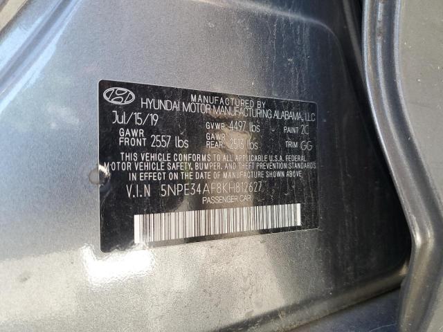 5NPE34AF8KH812627 - 2019 HYUNDAI SONATA LIMITED 灰色 照片 12