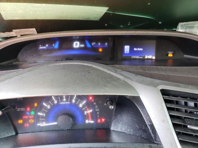2HGFB2F93CH310098 - 2012 HONDA CIVIC EXL ნაცრისფერი ფოტო 9
