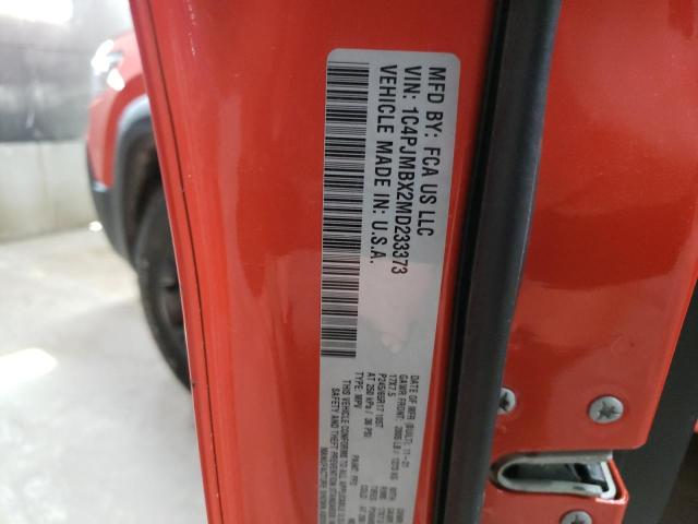 1C4PJMBX2MD233373 - 2021 JEEP CHEROKEE TRAILHAWK RED photo 13