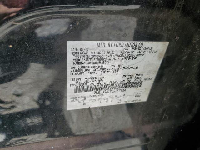 2LMHJ5AT8CBL53966 - 2012 LINCOLN MKT BLACK photo 12