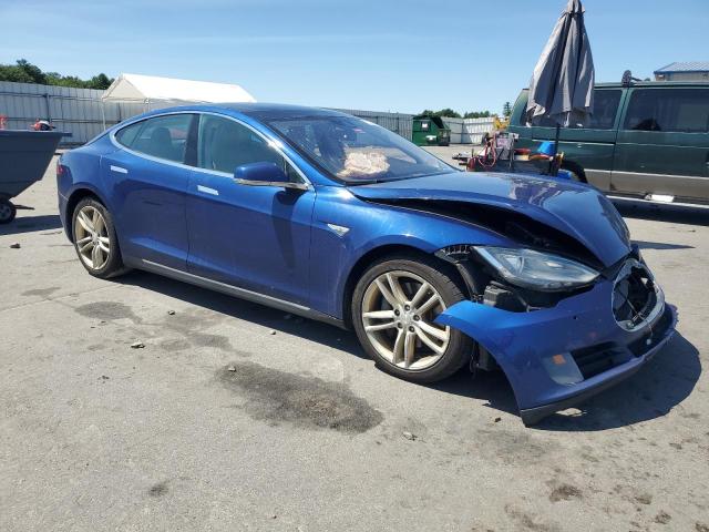 5YJSA1E21FF106585 - 2015 TESLA MODEL S BLUE photo 4