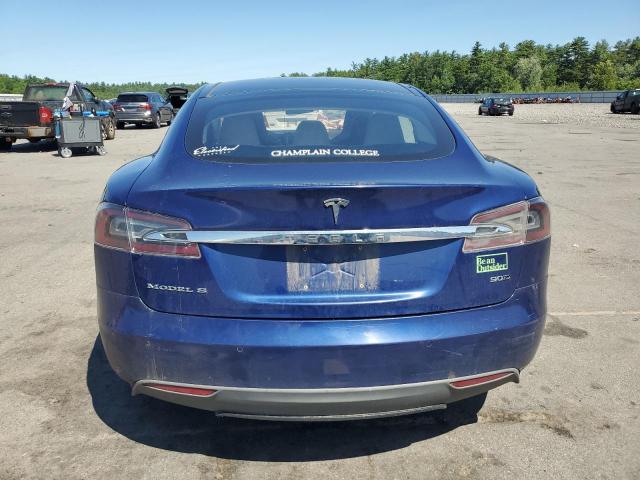 5YJSA1E21FF106585 - 2015 TESLA MODEL S BLUE photo 6