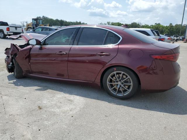 ZARFAEBNXH7547749 - 2017 ALFA ROMEO GIULIA BURGUNDY photo 2