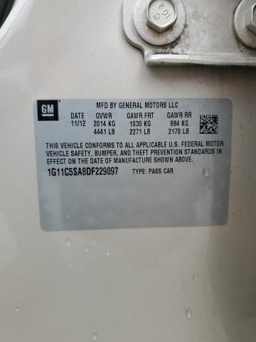 1G11C5SA8DF229097 - 2013 CHEVROLET MALIBU 1LT BEIGE photo 12