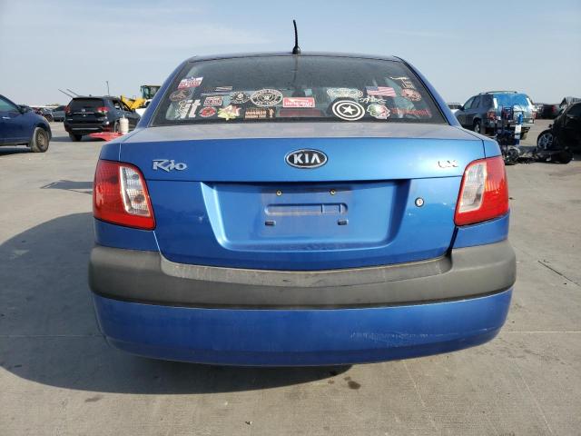 KNADE123386388881 - 2008 KIA RIO BASE BLUE photo 6