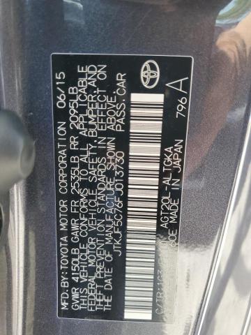 JTKJF5C76FJ013730 - 2015 TOYOTA SCION TC 灰色 照片 12