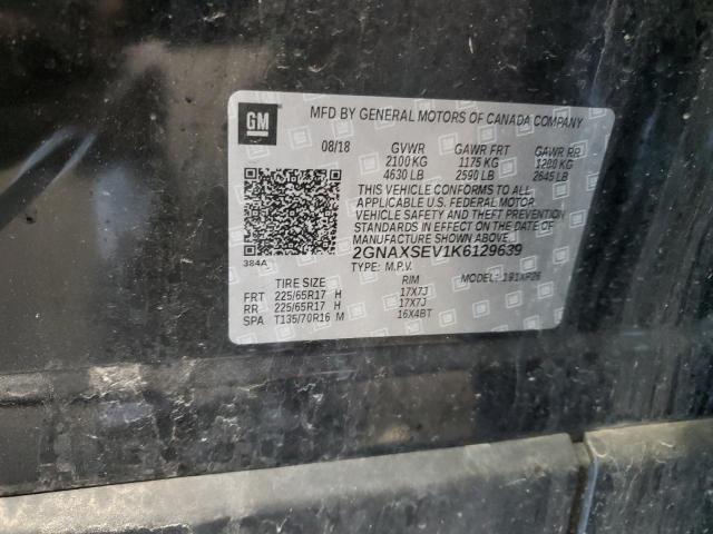 2GNAXSEV1K6129639 - 2019 CHEVROLET EQUINOX LS შავი ფოტო 13