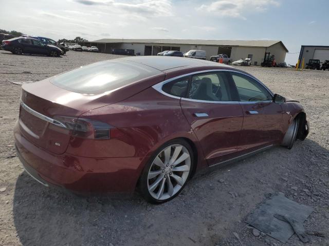 5YJSA1DN3CFS00961 - 2012 TESLA MODEL S RED photo 3