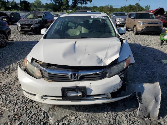 2HGFB2F91CH529691 - 2012 HONDA CIVIC EXL WHITE photo 5