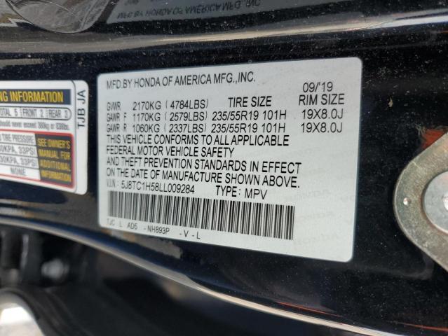 5J8TC1H58LL009284 - 2020 ACURA RDX TECHNOLOGY Қара фото 13