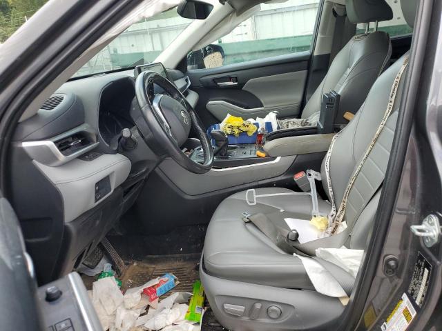 5TDHZRBH7MS117187 - 2021 TOYOTA HIGHLANDER XLE GRAY photo 7
