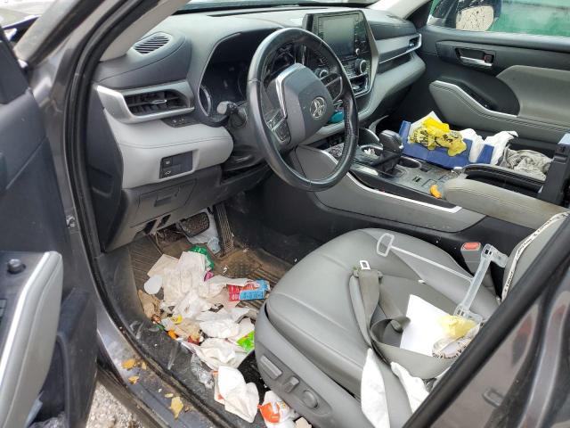 5TDHZRBH7MS117187 - 2021 TOYOTA HIGHLANDER XLE GRAY photo 8