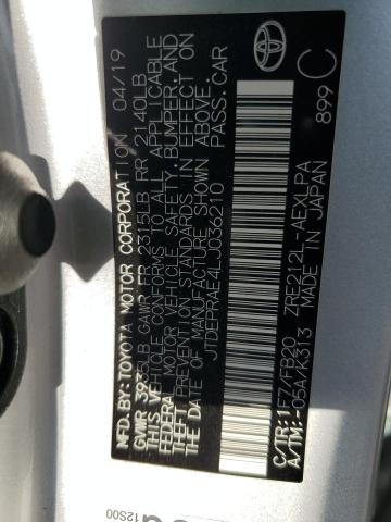 JTDEPRAE4LJ036210 - 2020 TOYOTA COROLLA LE Gümüş foto 12