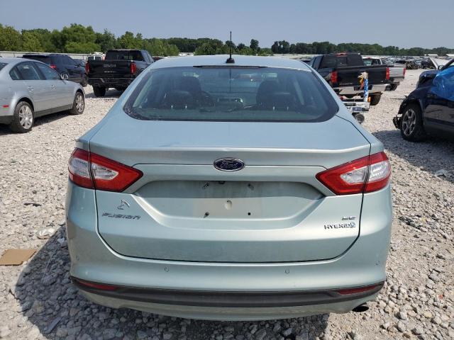 3FA6P0LU0DR303005 - 2013 FORD FUSION SE HYBRID TURQUOISE photo 6