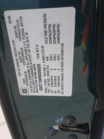 1GKDT13W8W2569355 - 1998 GMC JIMMY أخضر صورة 12