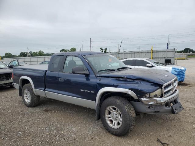 1B7GG22NX1S207838 - 2001 DODGE DAKOTA BLUE photo 4