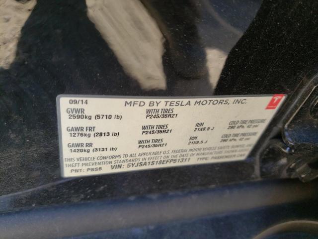 5YJSA1S18EFP51311 - 2014 TESLA MODEL S 黑色 照片 14