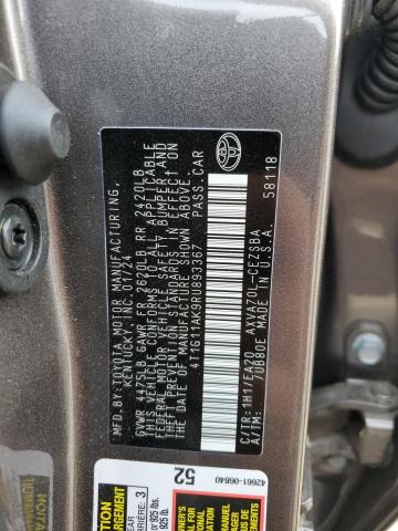 4T1G11AK9RU893367 - 2024 TOYOTA CAMRY SE NIGHT SHADE GRAY photo 12