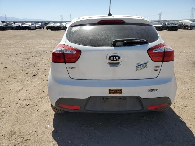 KNADM5A38E6350263 - 2014 KIA RIO LX WHITE photo 6