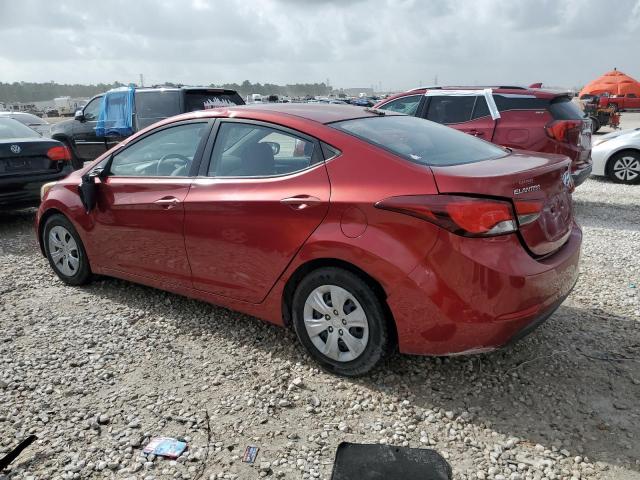 5NPDH4AE8GH667861 - 2016 HYUNDAI ELANTRA SE RED photo 2